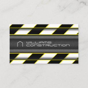 Construction site stripes Business Card