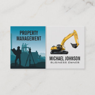 Construction Site Vehicle Business Card