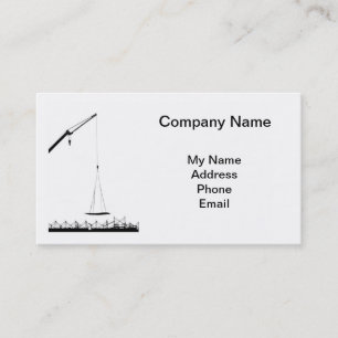Construction Site with Crane Business Card