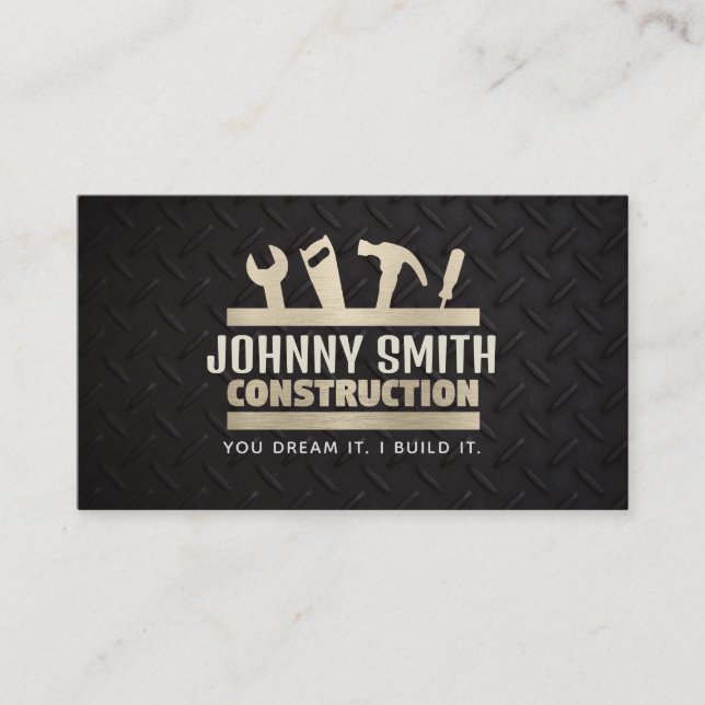 Construction Slogans Business Cards (Front)
