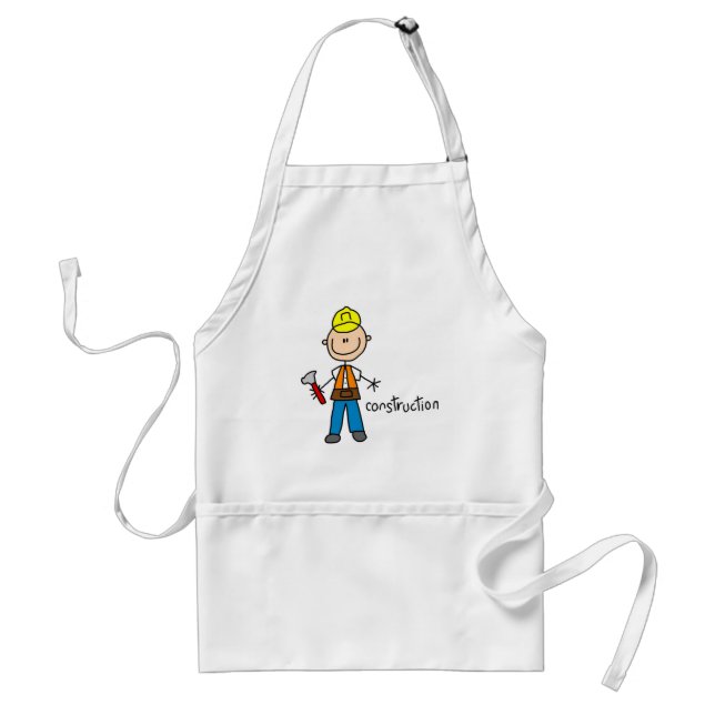 Construction Stick Figure Standard Apron (Front)