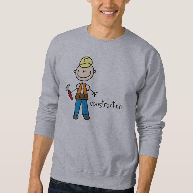 Construction Stick Figure Sweatshirt (Front)