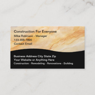 Construction Stone Granite Look Modern  Business Card