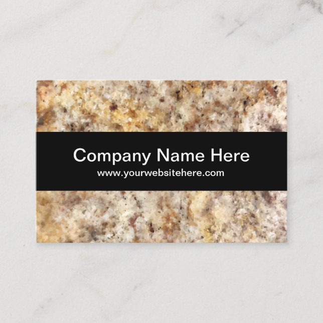 Construction Stone Look Background Business Card (Front)