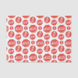 Construction stop sign pattern party tissue paper