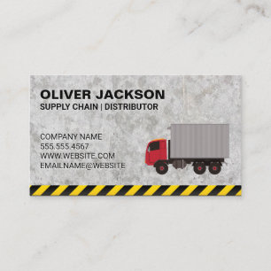 Construction   Supply Distributor Truck Driver Business Card