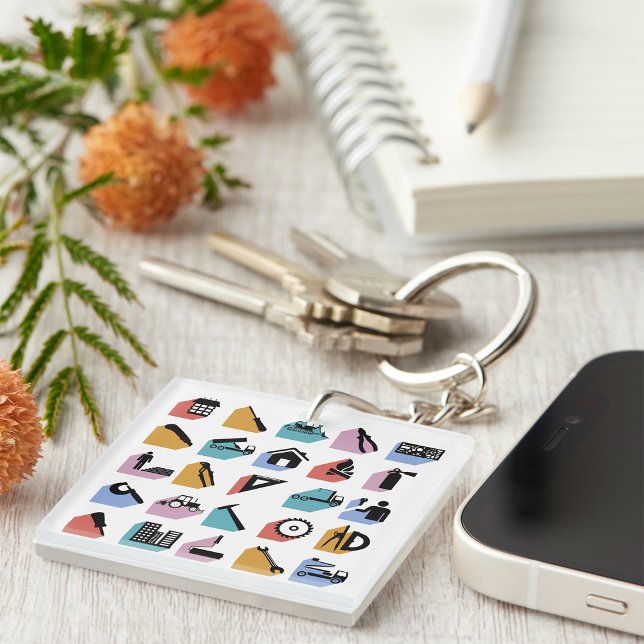 Construction Symbols Key Ring (Creator Uploaded)