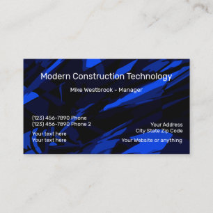 Construction Technology Business Cards