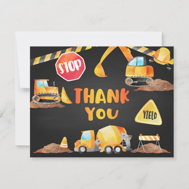Construction Thank You Card - BL (Front)