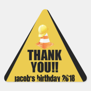 Construction Thank You Stickers