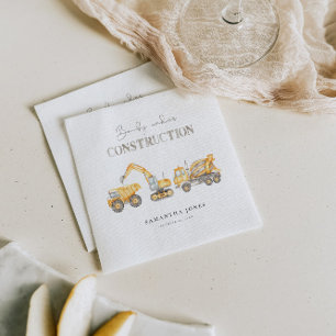 Construction Theme Baby Shower  Napkin