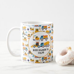 Construction Theme Dump Trucks Mugs for Kids