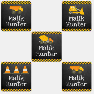 Construction Theme Kids Name Labels for Clothing