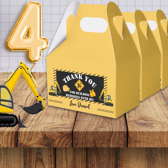 Construction Themed Birthday Favour Box  (Creator Uploaded)
