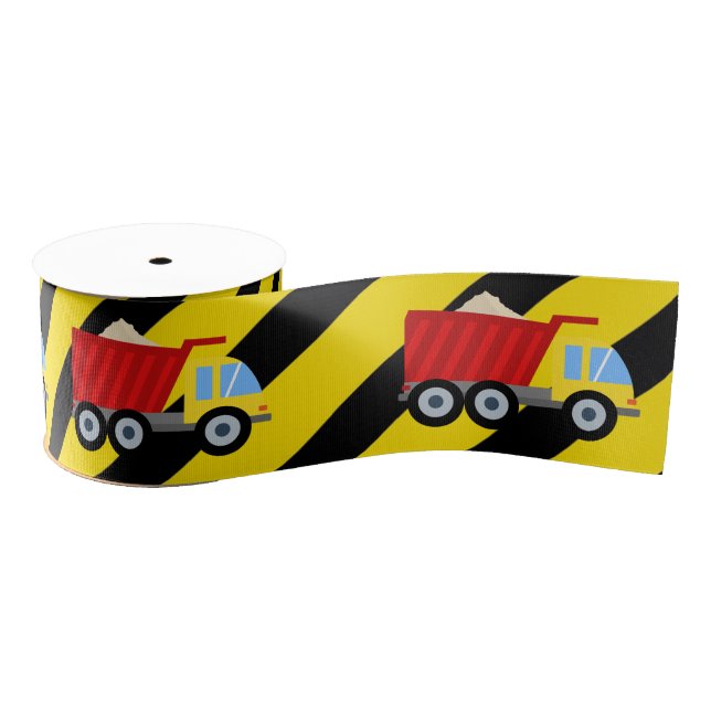 Construction Themed Birthday Party Grosgrain Ribbon (Spool)