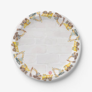 Construction Themed Children's Birthday  Paper Plate