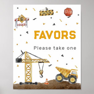 Construction-themed Favours: Birthday Adventure Poster
