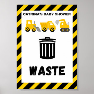 Construction themed party Sign