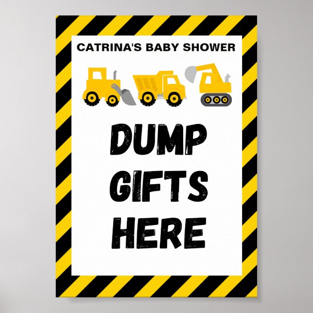 Construction themed party Sign (Front)