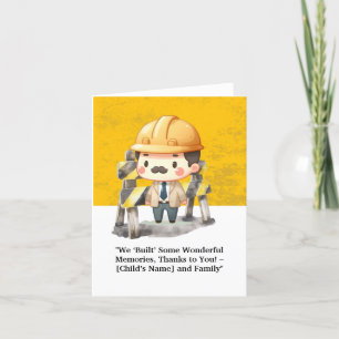 "Construction-Themed Thank You Card – Appreciate 