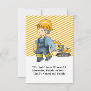 "Construction-Themed Thank You Card – Appreciate 