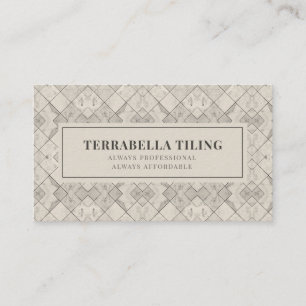 Construction Tile Installer Business Card