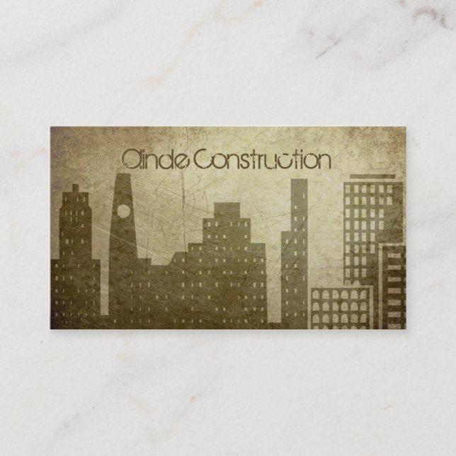 Construction (Today's Best Award) Business Card (Front)
