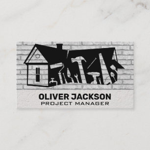 Construction Tools   Brick Wall   Builder Business Card