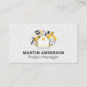 Construction Tools Carpentry Logo Business Card