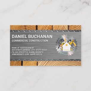 Construction Tools   Circular Saw   Steel and Wood Business Card