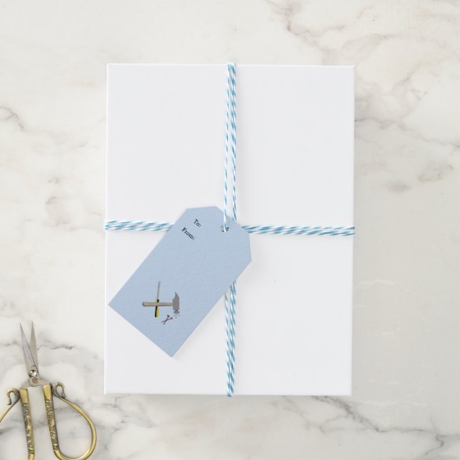 Construction Tools Gift Tags (With Twine)