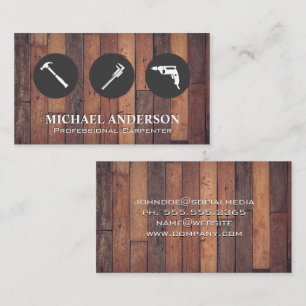 Construction Tools   Hardwood Floors Business Card