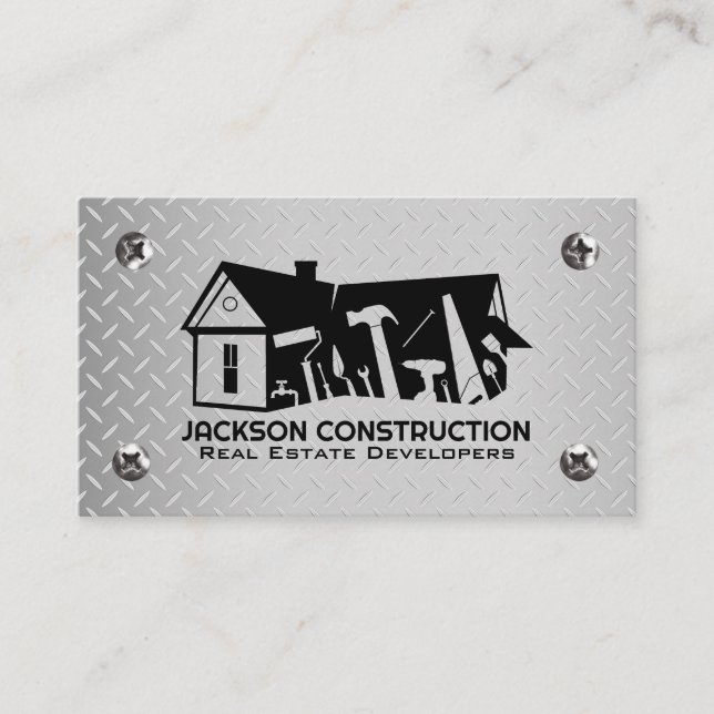 Construction Tools | Home Builder Business Card (Front)