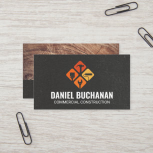 Construction Tools Icons   General Contractor Business Card
