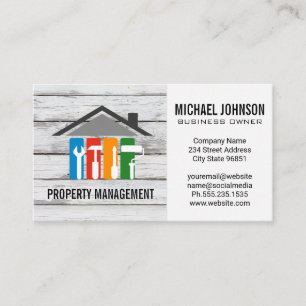 Construction Tools   Property Management   Repair Business Card