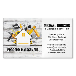 Construction Tools Supplies Magnetic Business Card