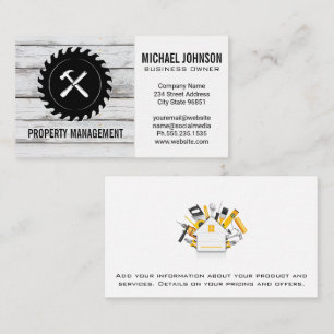 Construction Tools Wood Business Card