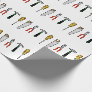 Construction Tools Wrapping Paper