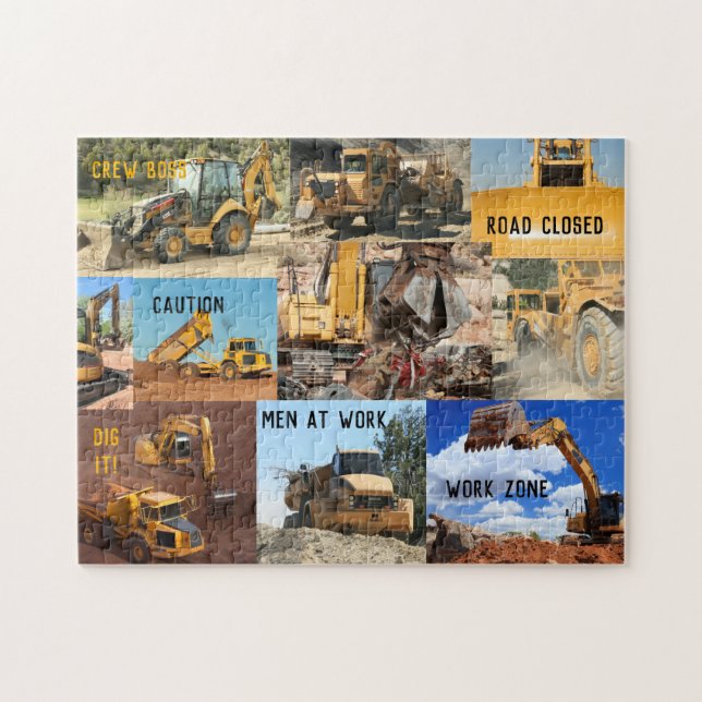 Construction Tractors collage Jigsaw Puzzle (Horizontal)