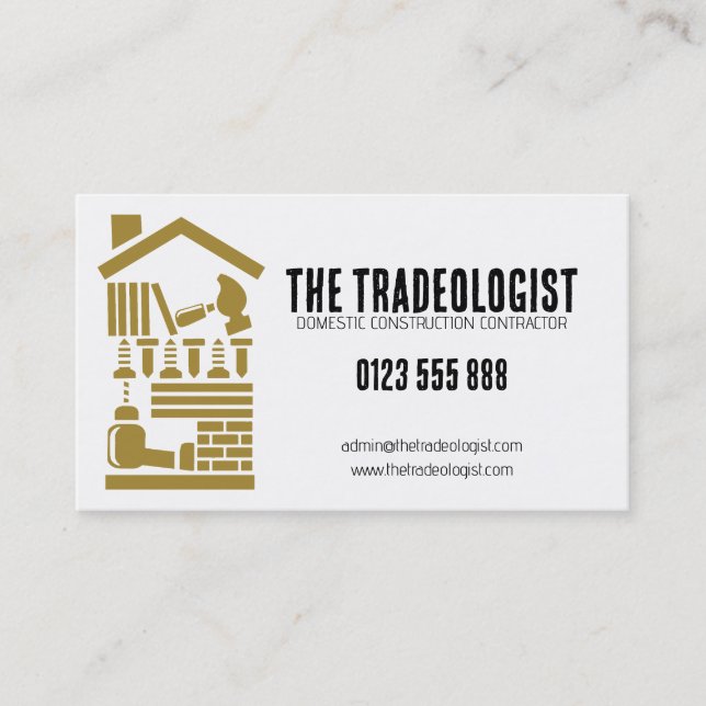 Construction Trade Business Card (Front)