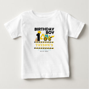 Construction Truck 1st Birthday   Kids Party Baby T-Shirt