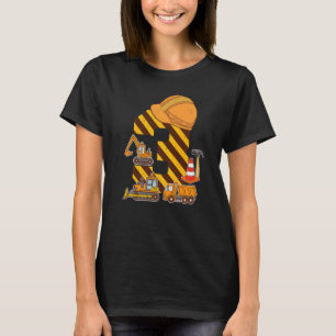 Construction Truck 3rd Birthday Boy Excavator 3 Di T-Shirt