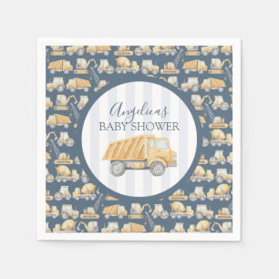 Construction Truck Baby Shower Napkin