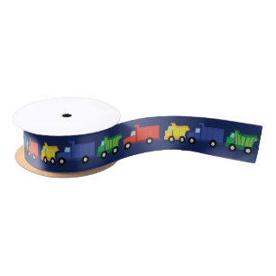 Construction Truck Baby Shower Satin Ribbon