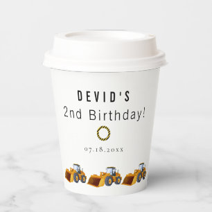 Construction Truck Birthday Paper Cups