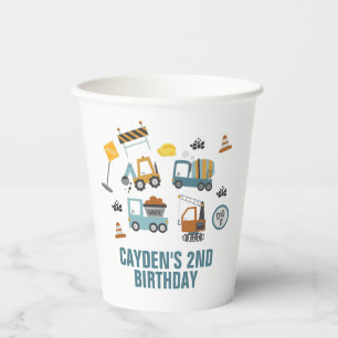 Construction Truck Birthday Paper Cups