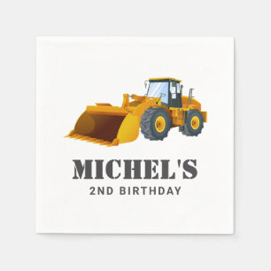 Construction Truck Birthday Party Decoration Napkin