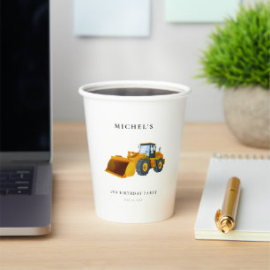 Construction Truck Birthday Party Decoration Paper Cups