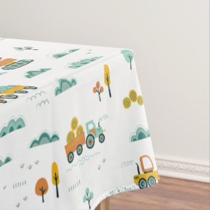 Construction Truck Birthday Party Decoration Tablecloth