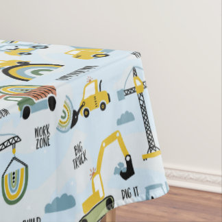 Construction Truck Birthday Party Decoration Tablecloth